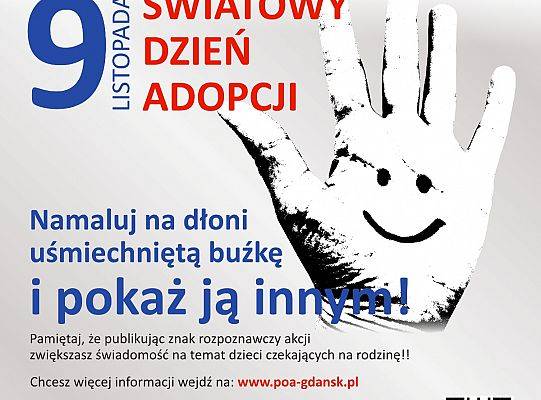 Plakat Światowy Dzień Adopcji POA w Gdańsku1